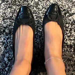 Chanel ballet suede flats 41.5 women’s us 10